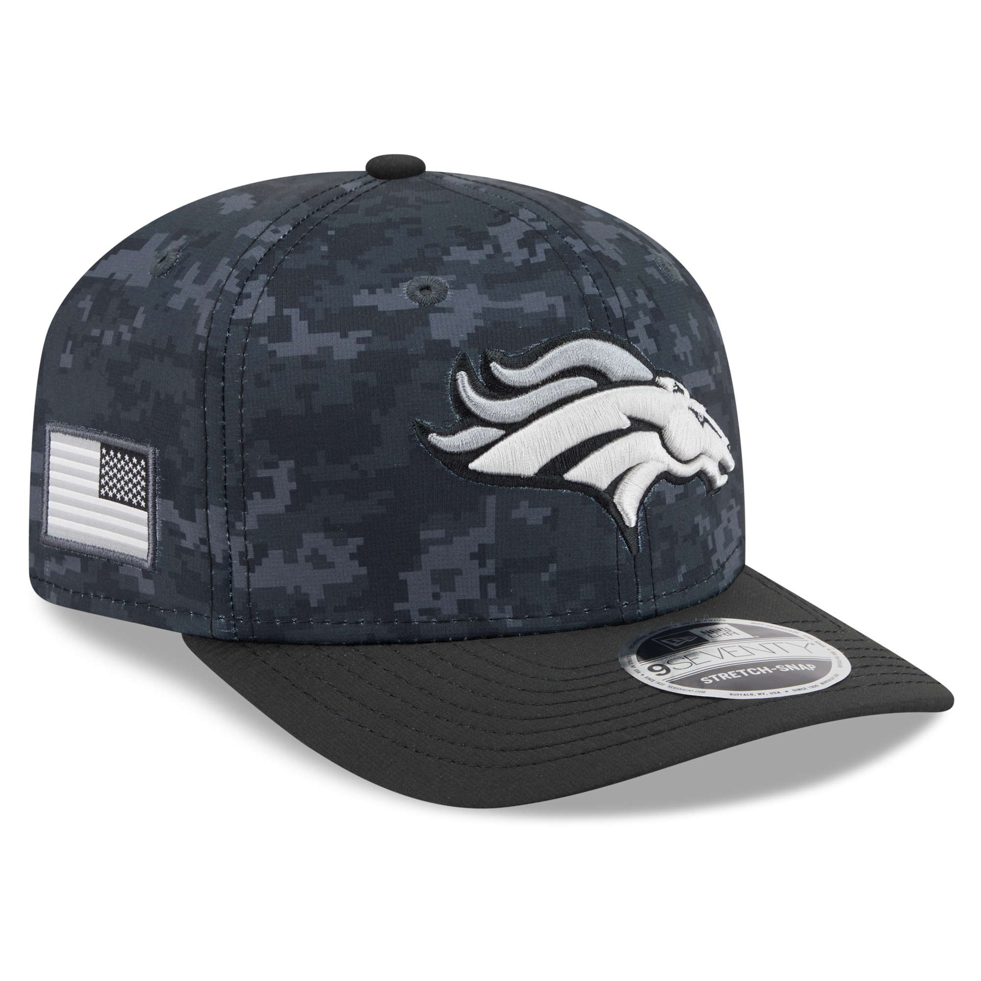 Youth New Era Black Denver Broncos 2026 Salute To Service 9SEVENTY Adjustable Hat