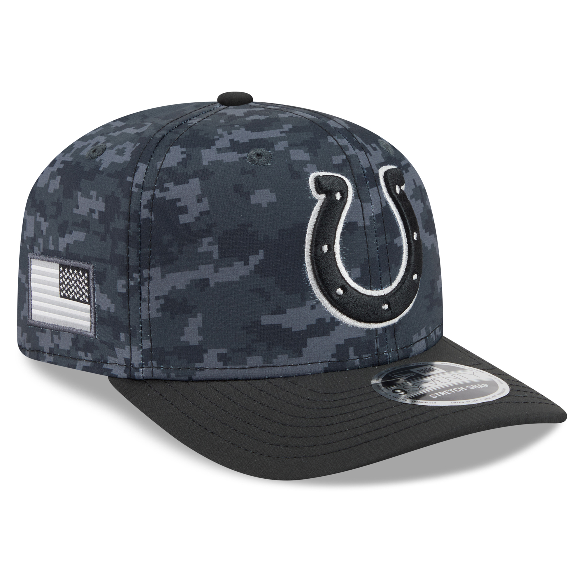 Youth New Era Black Indianapolis Colts 2026 Salute To Service 9SEVENTY Adjustable Hat
