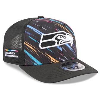 Youth New Era Black Seattle Seahawks 2026 NFL Crucial Catch 9SEVENTY Adjustable Trucker Hat
