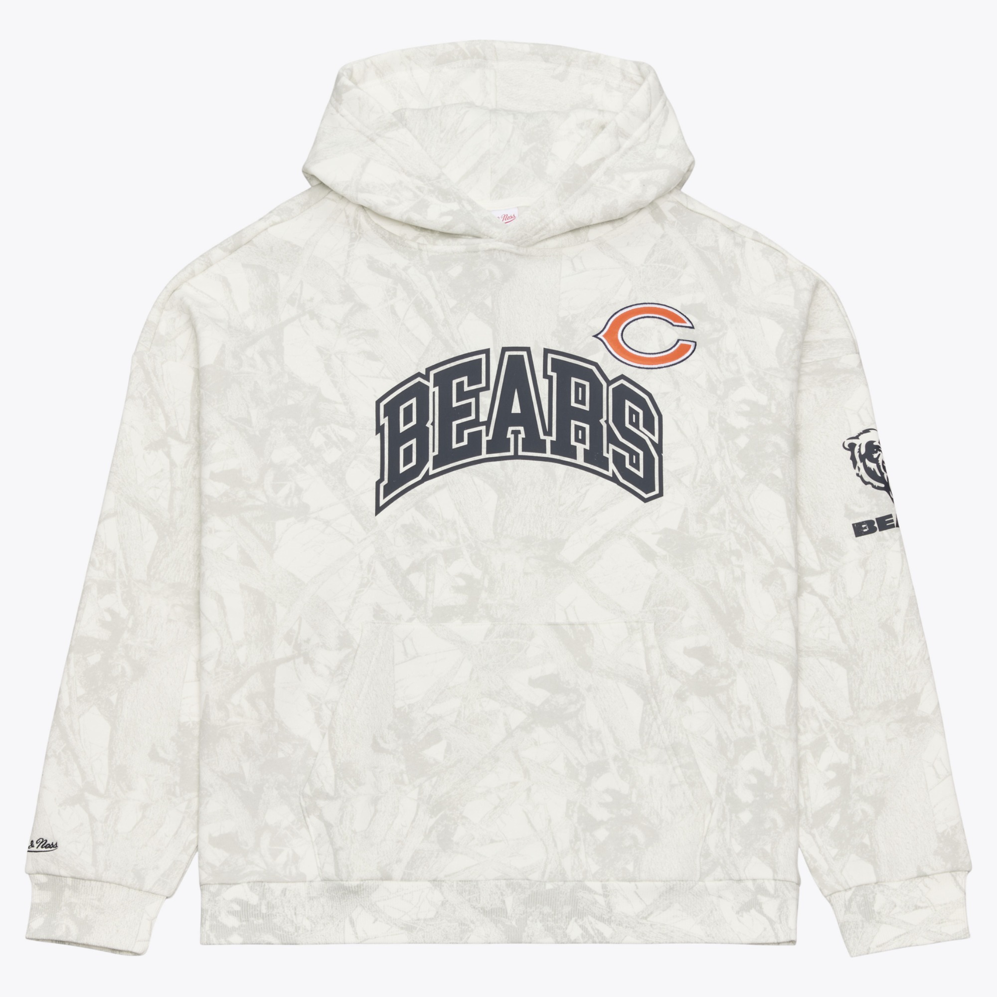 Men's Mitchell & Ness  White Chicago Bears Ghosted Pullover Hoodie