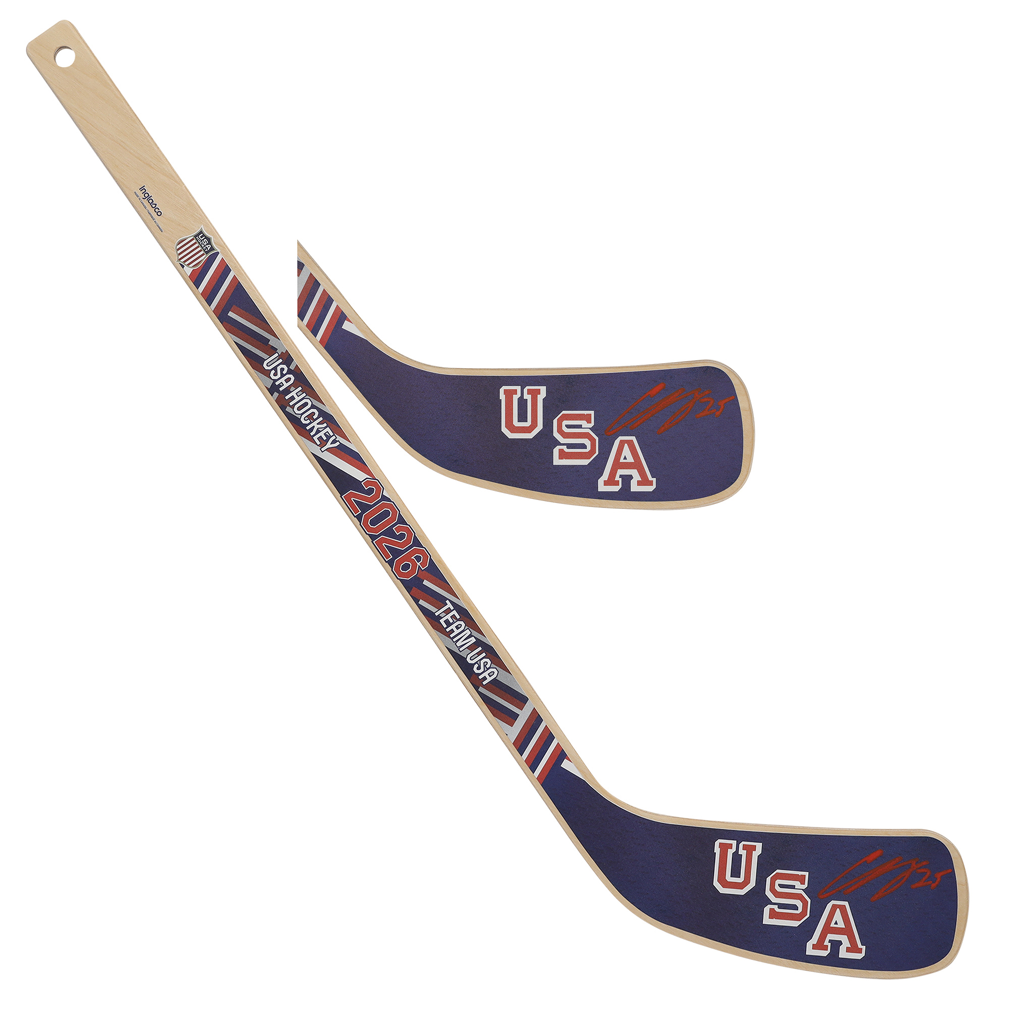 Charlie McAvoy Team USA Autographed 2026 Winter Olympics Mini Wood Stick