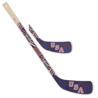 Jake Guentzel Team USA Autographed 2026 Winter Olympics Mini Wood Stick