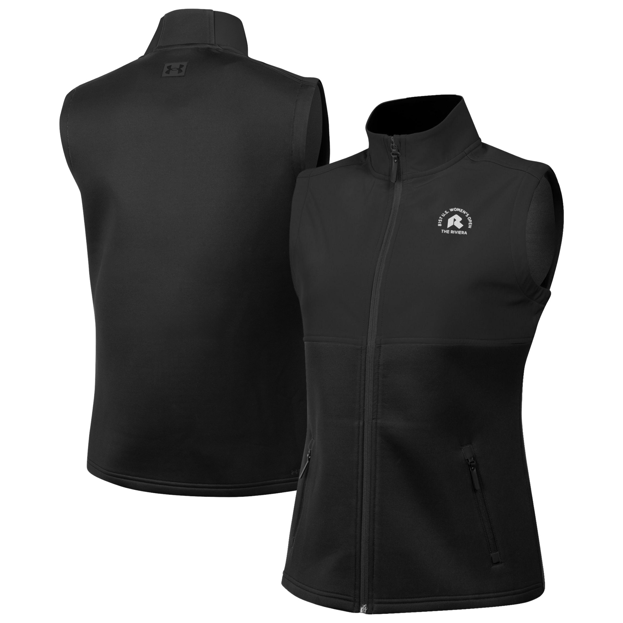 Women’s 2026 U.S. Women’s Open Under Armour Black Drive Pro Hybrid Storm Full-Zip Vest Women’s 2026 U.S. Women’s Open Under Armour Black Drive Pro Hybrid Storm Full-Zip Vest