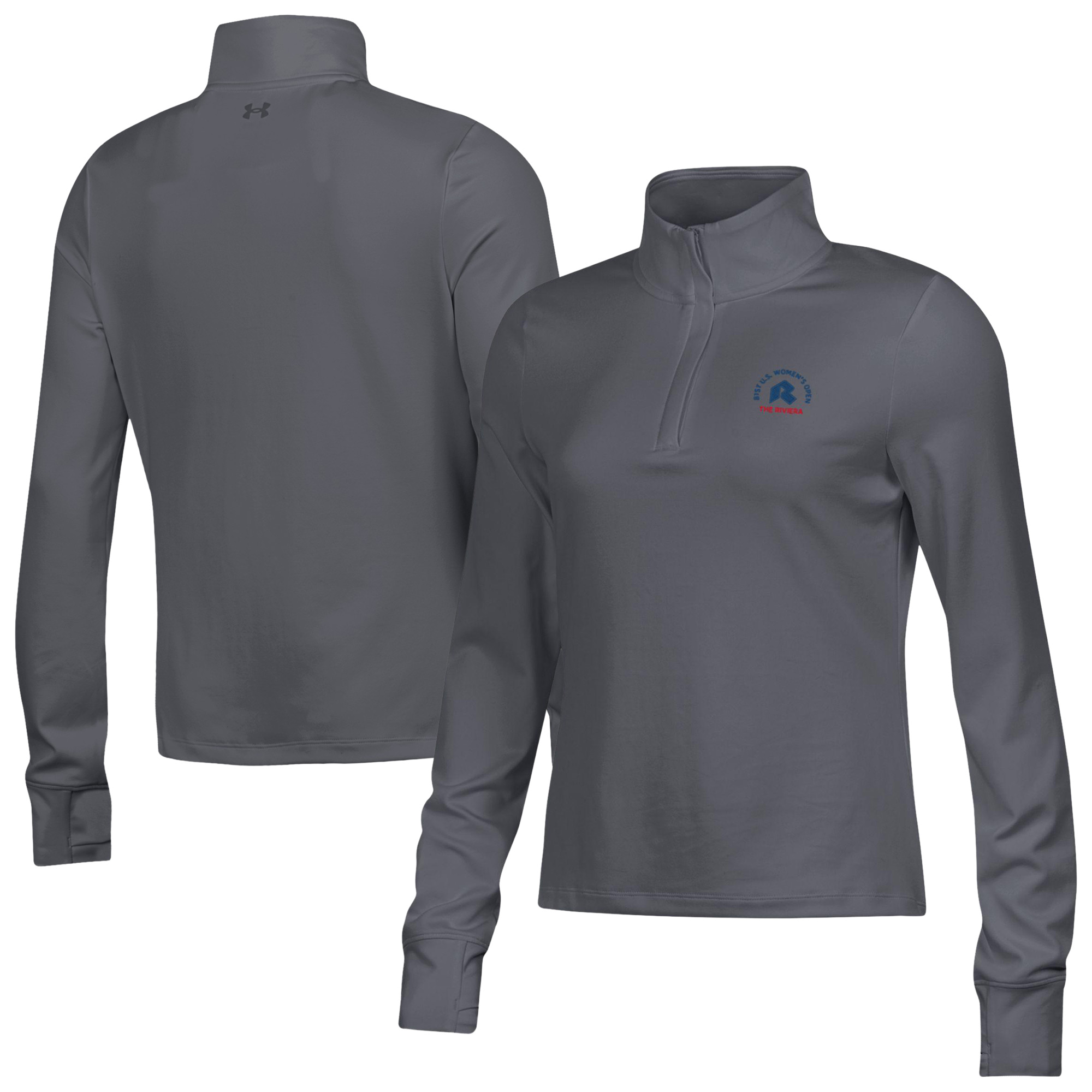 Women’s 2026 U.S. Women’s Open Under Armour Gray Motion Quarter-Zip Pullover Women’s 2026 U.S. Women’s Open Under Armour Gray Motion Quarter-Zip Pullover