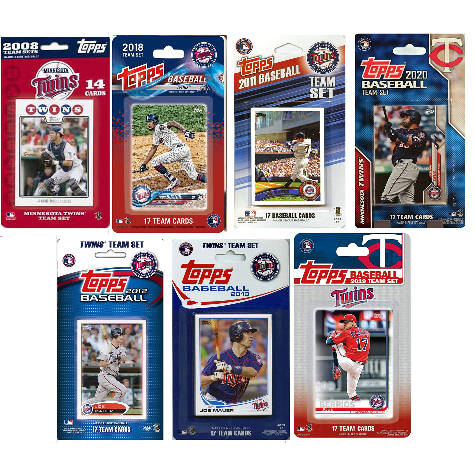 Minnesota Twins Multi-Season Trading Card Set
