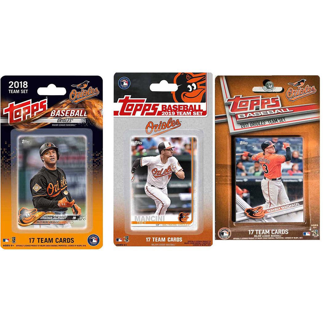 Baltimore Orioles Multi-Season Trading Card Set