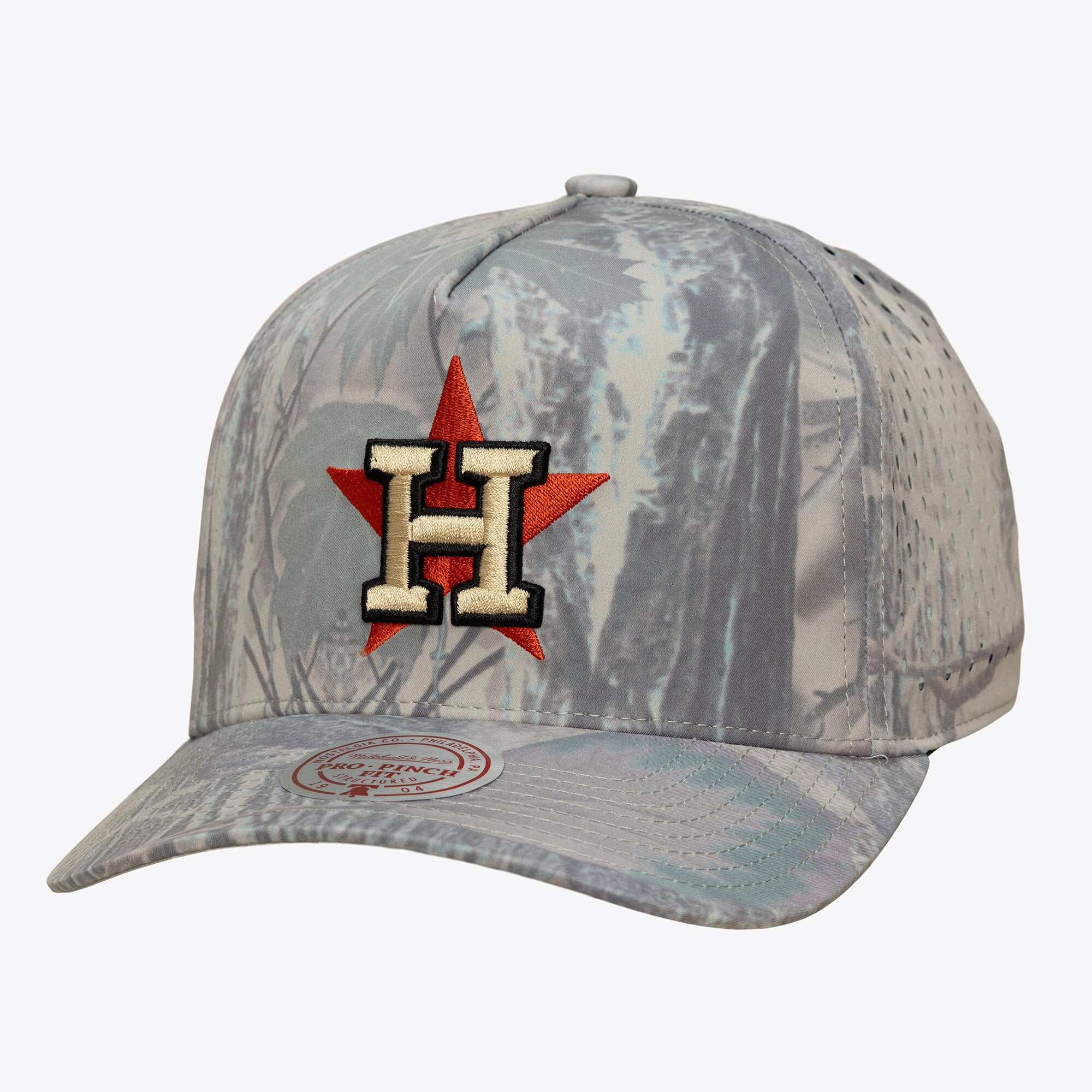 Men's Mitchell & Ness Camo Houston Astros Perfect Pro Pinch Adjustable Hat