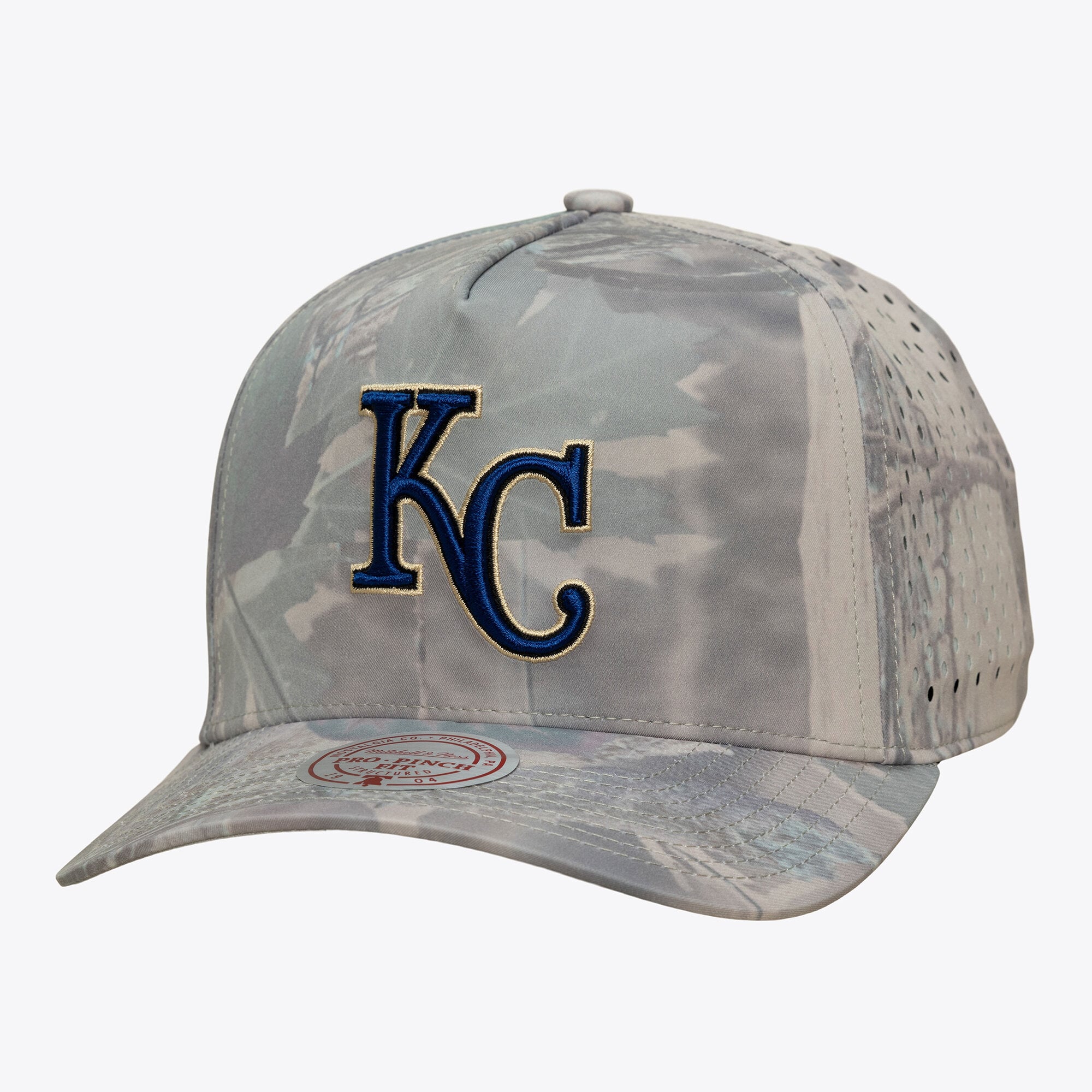 Men's Mitchell & Ness Camo Kansas City Royals Perfect Pro Pinch Adjustable Hat