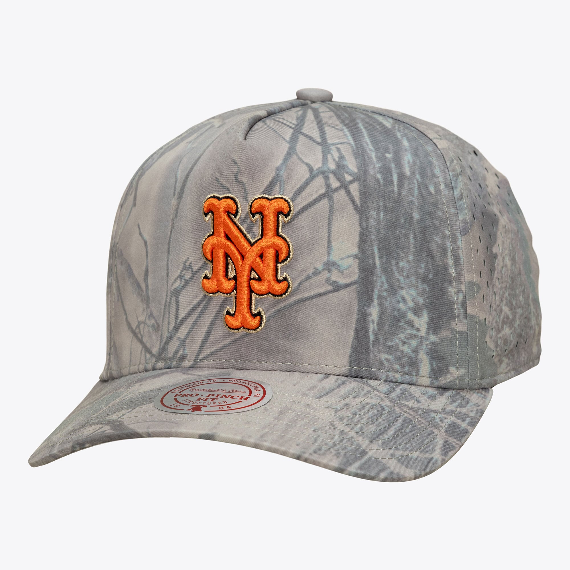 Men's Mitchell & Ness Camo New York Mets Perfect Pro Pinch Adjustable Hat