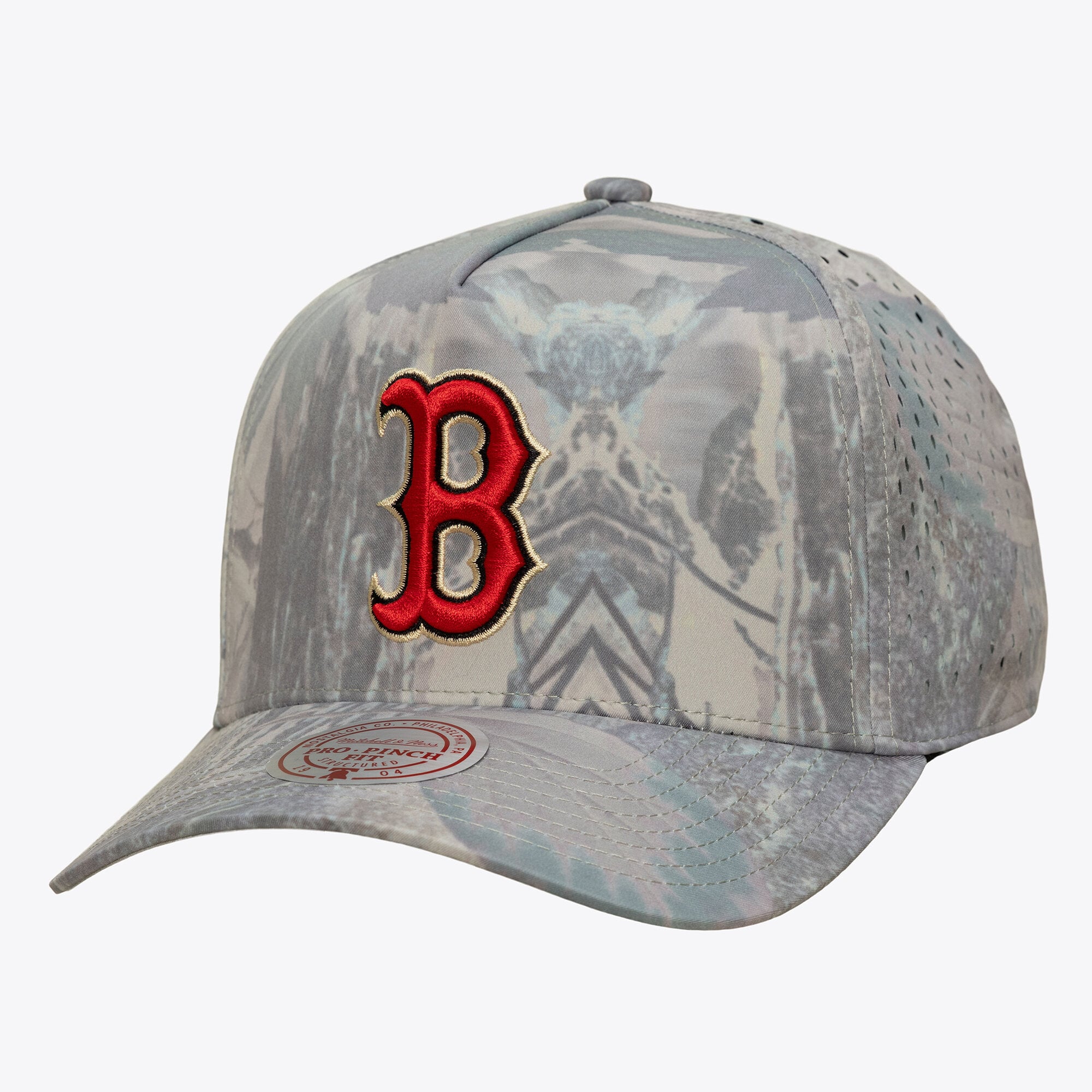 Men's Mitchell & Ness Camo Boston Red Sox Perfect Pro Pinch Adjustable Hat