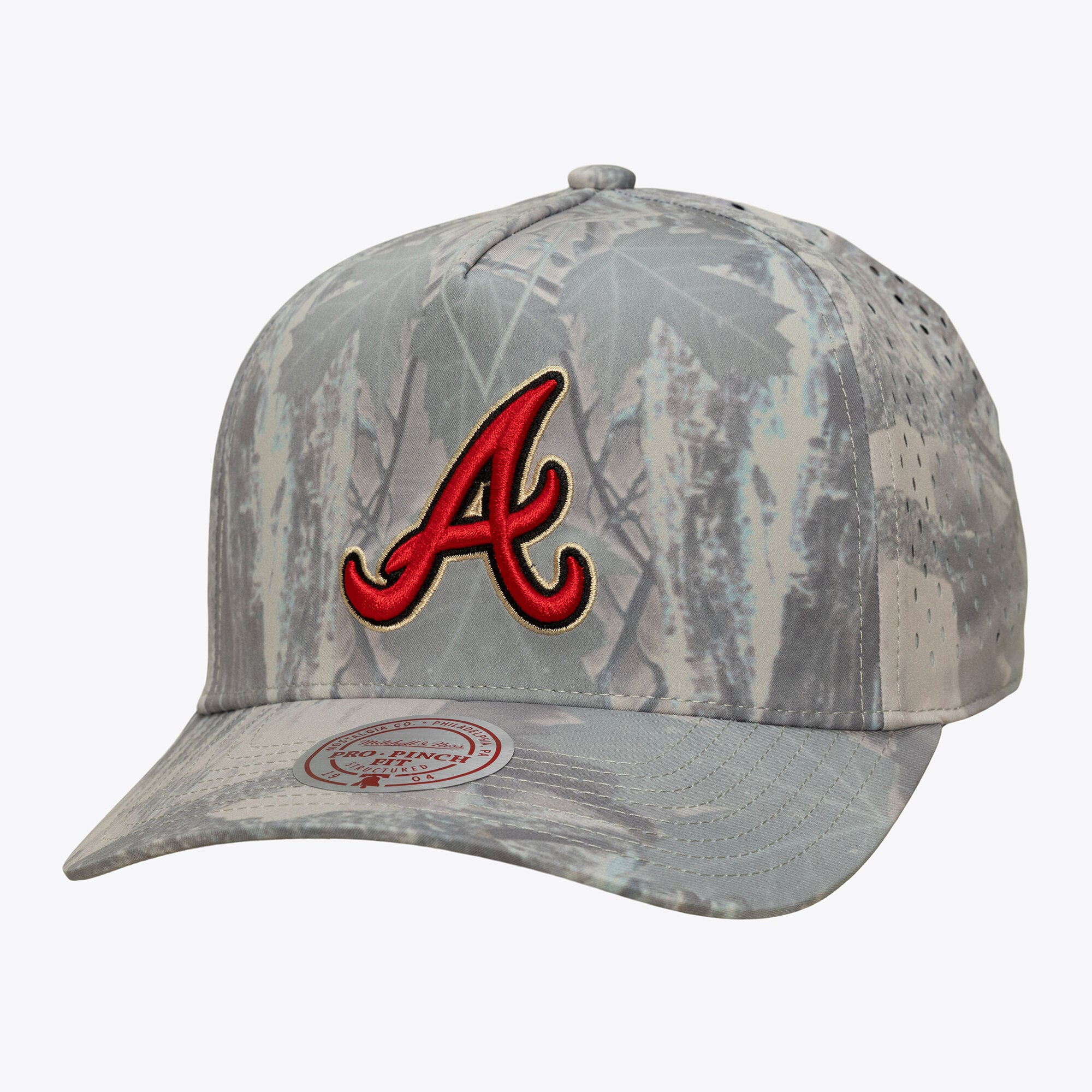 Men's Mitchell & Ness Camo Atlanta Braves Perfect Pro Pinch Adjustable Hat