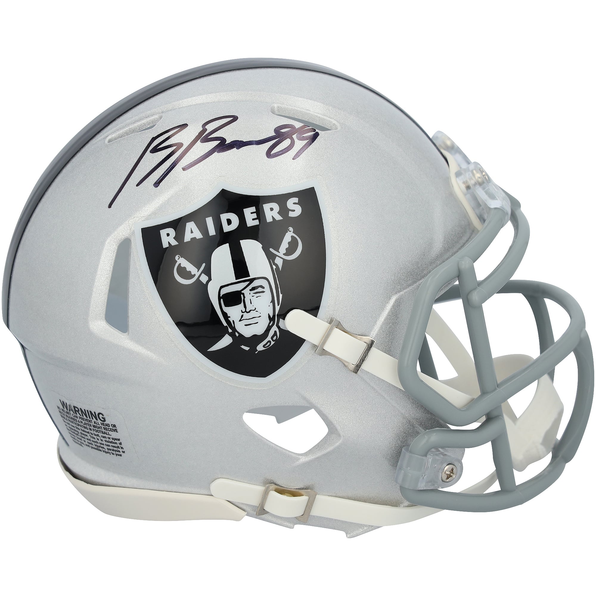 Brock Bowers Las Vegas Raiders Autographed Riddell Speed Mini Helmet