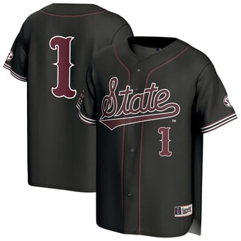 Youth GameDay Greats Black Mississippi State Bulldogs Lightweight Collegiate Baseball Fashion Jersey