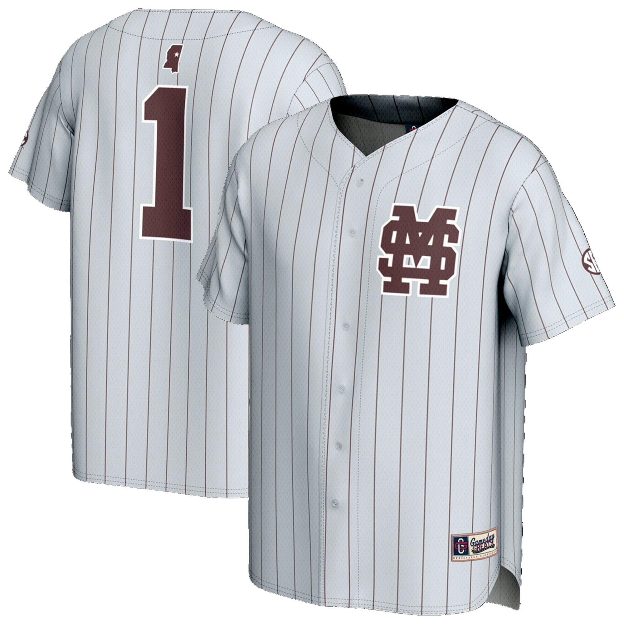 Youth GameDay Greats Gray Mississippi State Bulldogs Lightweight Collegiate Baseball Fashion Jersey