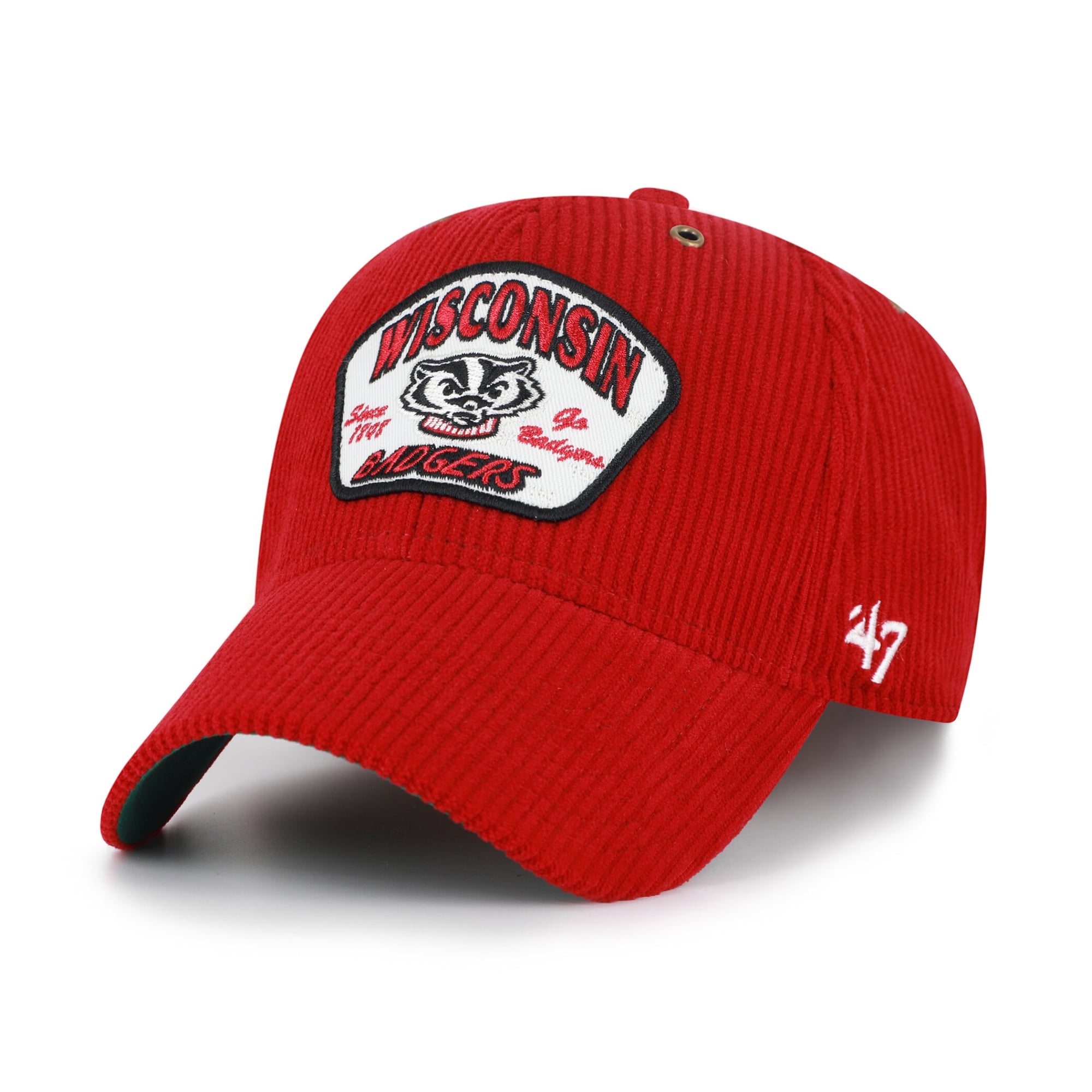 Unisex '47 Red Wisconsin Badgers Accordia Corduroy MVP Adjustable Hat