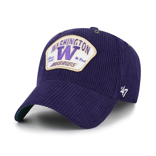 Unisex '47 Purple Washington Huskies Accordia Corduroy MVP Adjustable Hat