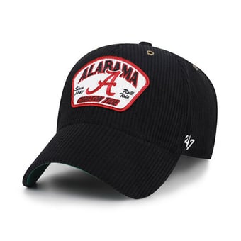 Unisex '47 Black Alabama Crimson Tide Accordia Corduroy MVP Adjustable Hat