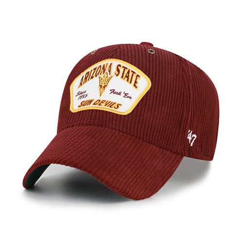 Unisex '47 Maroon Arizona State Sun Devils Accordia Corduroy MVP Adjustable Hat