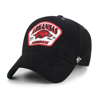 Unisex '47 Black Arkansas Razorbacks Accordia Corduroy MVP Adjustable Hat