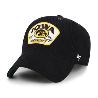 Unisex '47 Black Iowa Hawkeyes Accordia Corduroy MVP Adjustable Hat