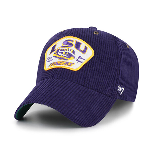 Unisex '47 Purple LSU Tigers Accordia Corduroy MVP Adjustable Hat