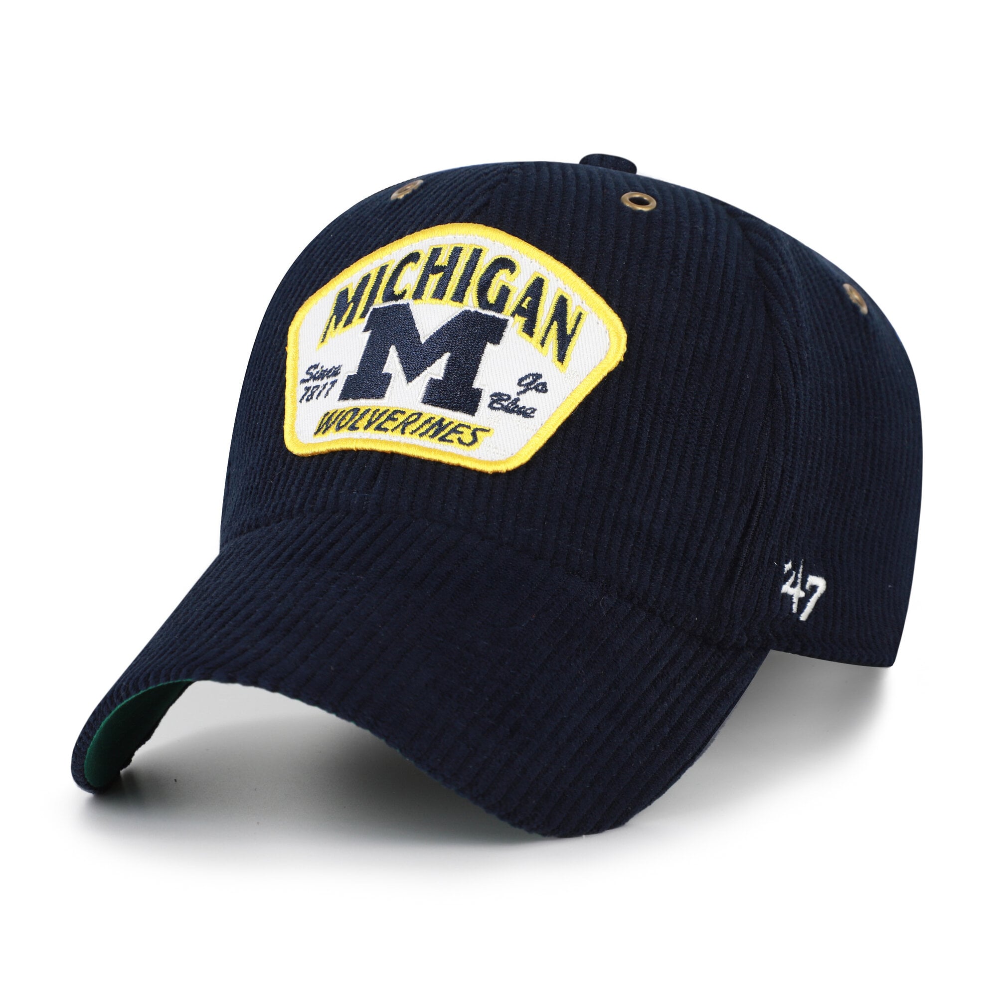 Unisex '47 Navy Michigan Wolverines Accordia Corduroy MVP Adjustable Hat