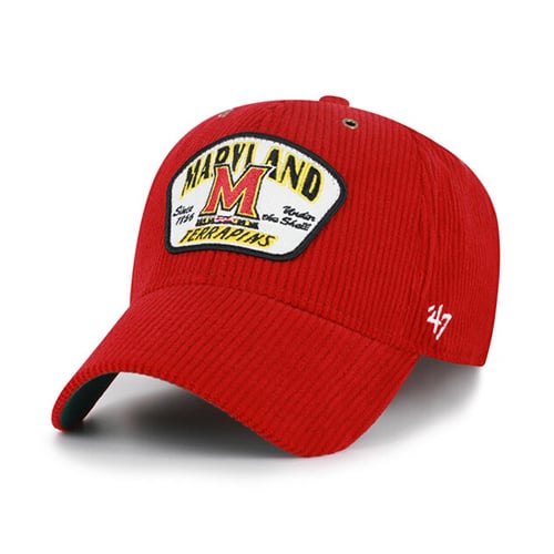 Unisex '47 Red Maryland Terrapins Accordia Corduroy MVP Adjustable Hat