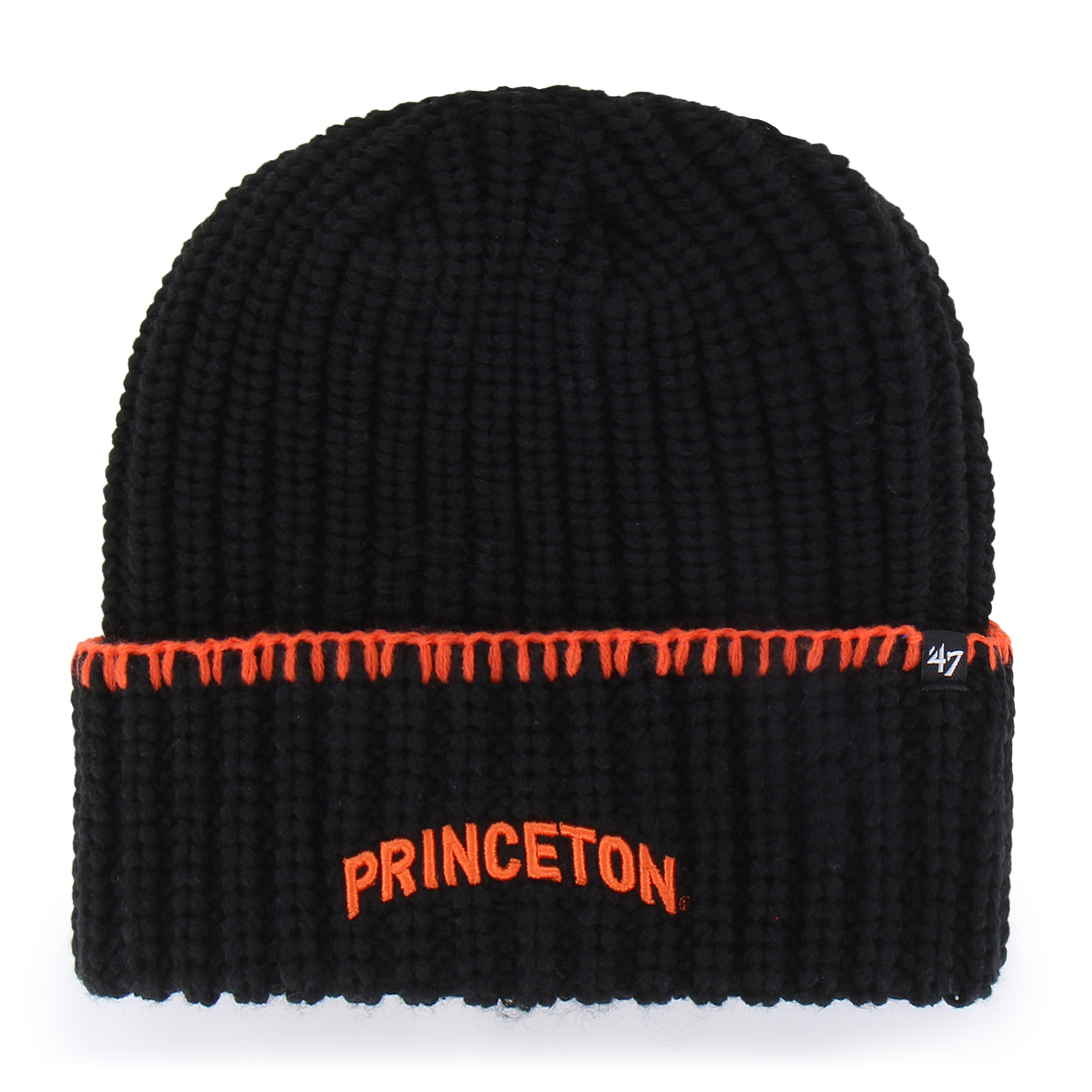 Women's '47  Black Princeton Tigers Blanket Stitch Cuff Knit Hat
