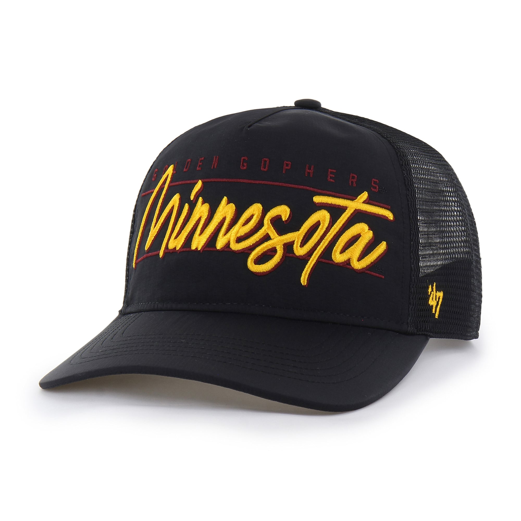 Unisex '47 Black Minnesota Golden Gophers brrr° Condor Mesh Hitch Adjustable Hat