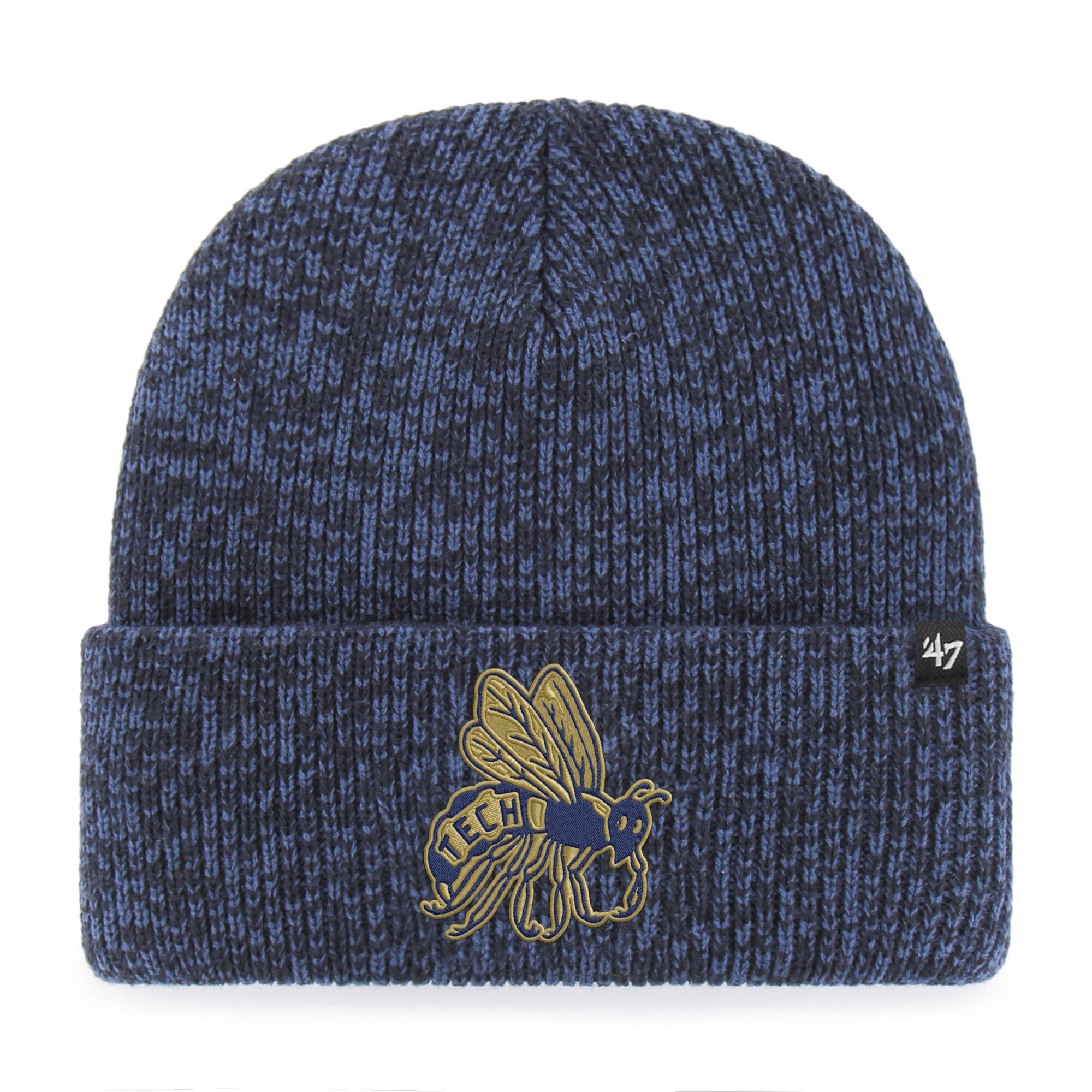 Unisex '47 Navy Georgia Tech Yellow Jackets Brain Freeze Cuff Knit Hat