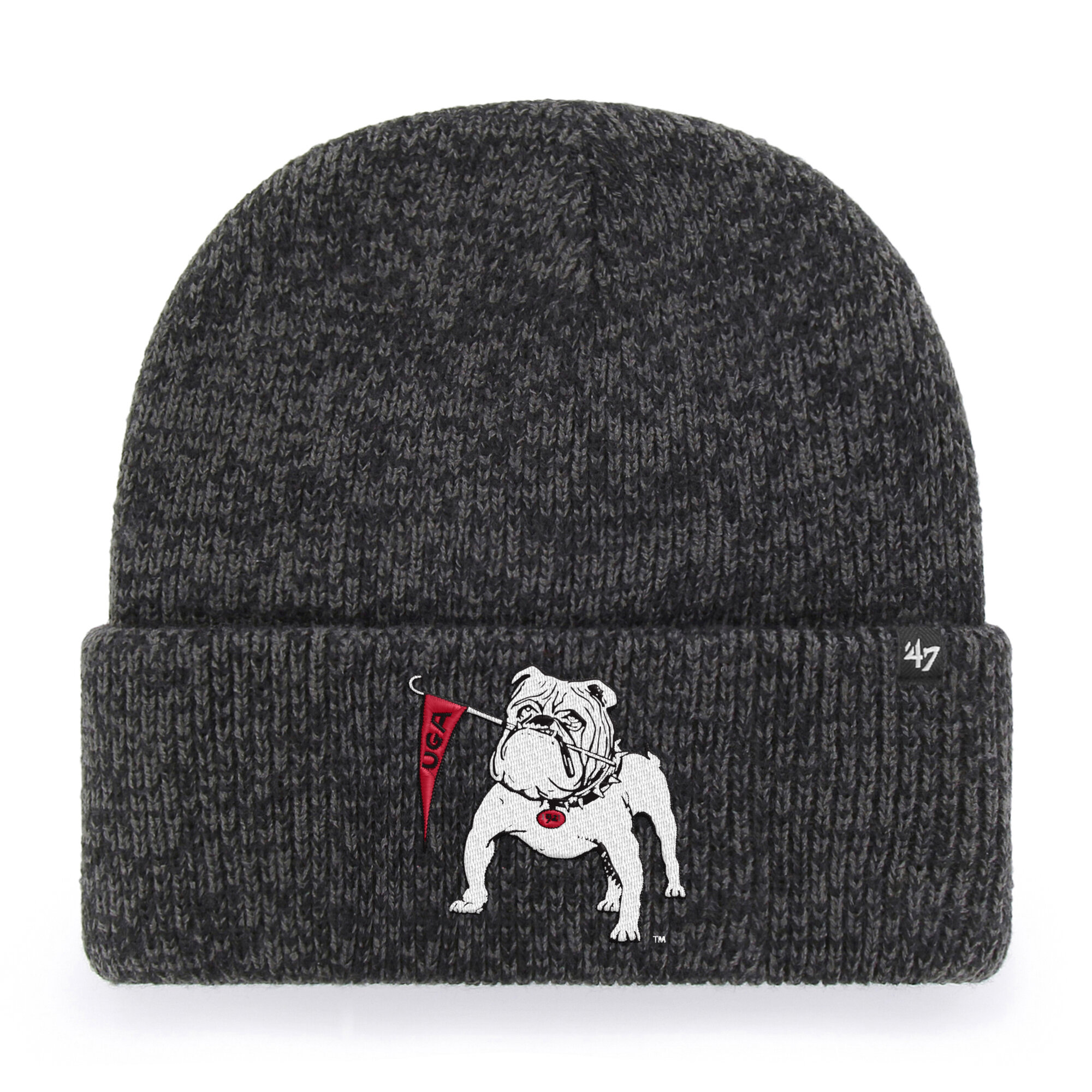 Unisex '47 Black Georgia Bulldogs Brain Freeze Cuff Knit Hat
