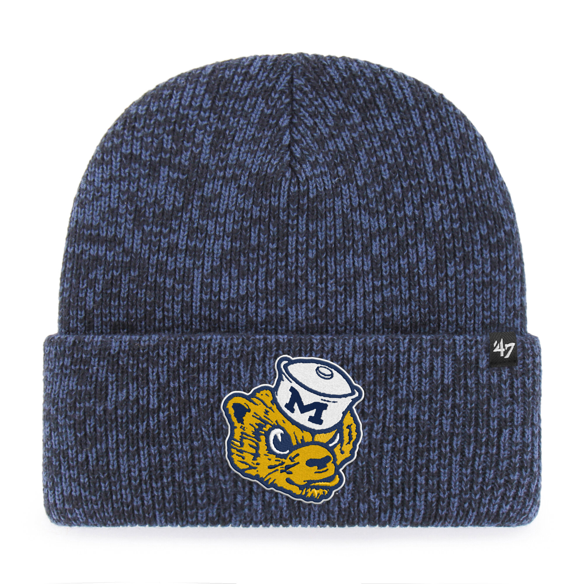 Unisex '47 Navy Michigan Wolverines Brain Freeze Cuff Knit Hat