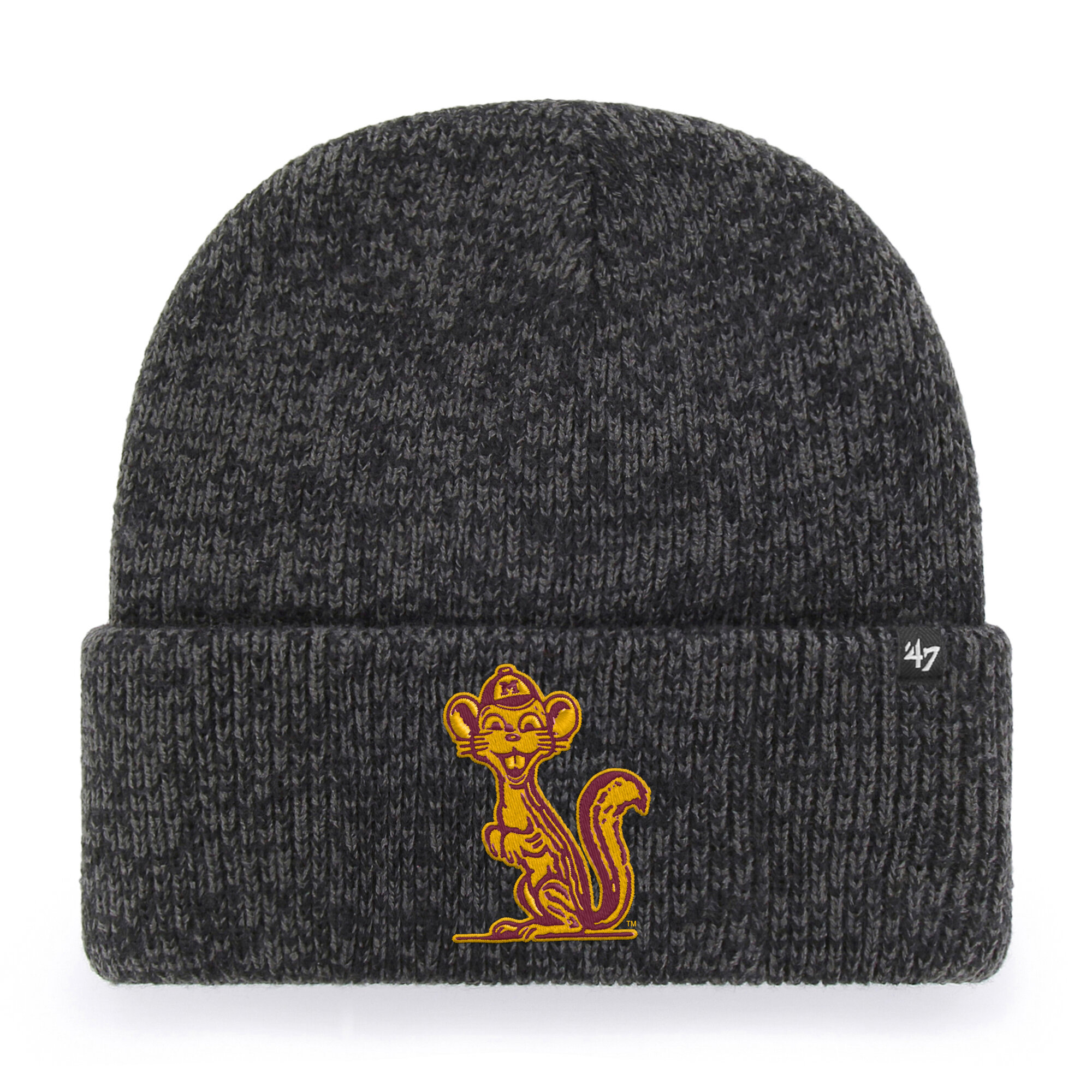 Unisex '47 Black Minnesota Golden Gophers Brain Freeze Cuff Knit Hat