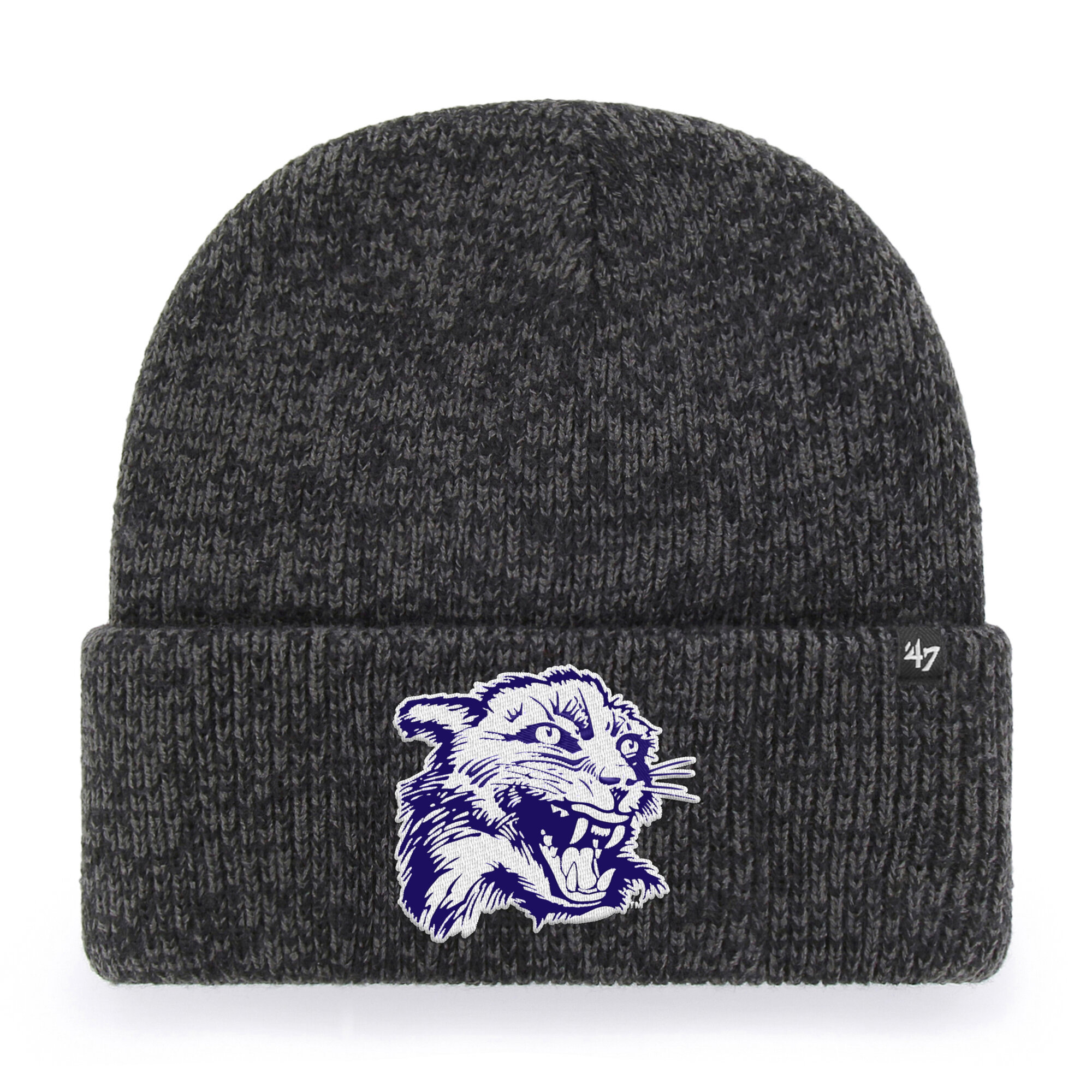 Unisex '47 Black Northwestern Wildcats Brain Freeze Cuff Knit Hat
