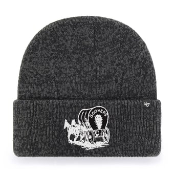 Unisex '47 Black Oklahoma Sooners Brain Freeze Cuff Knit Hat