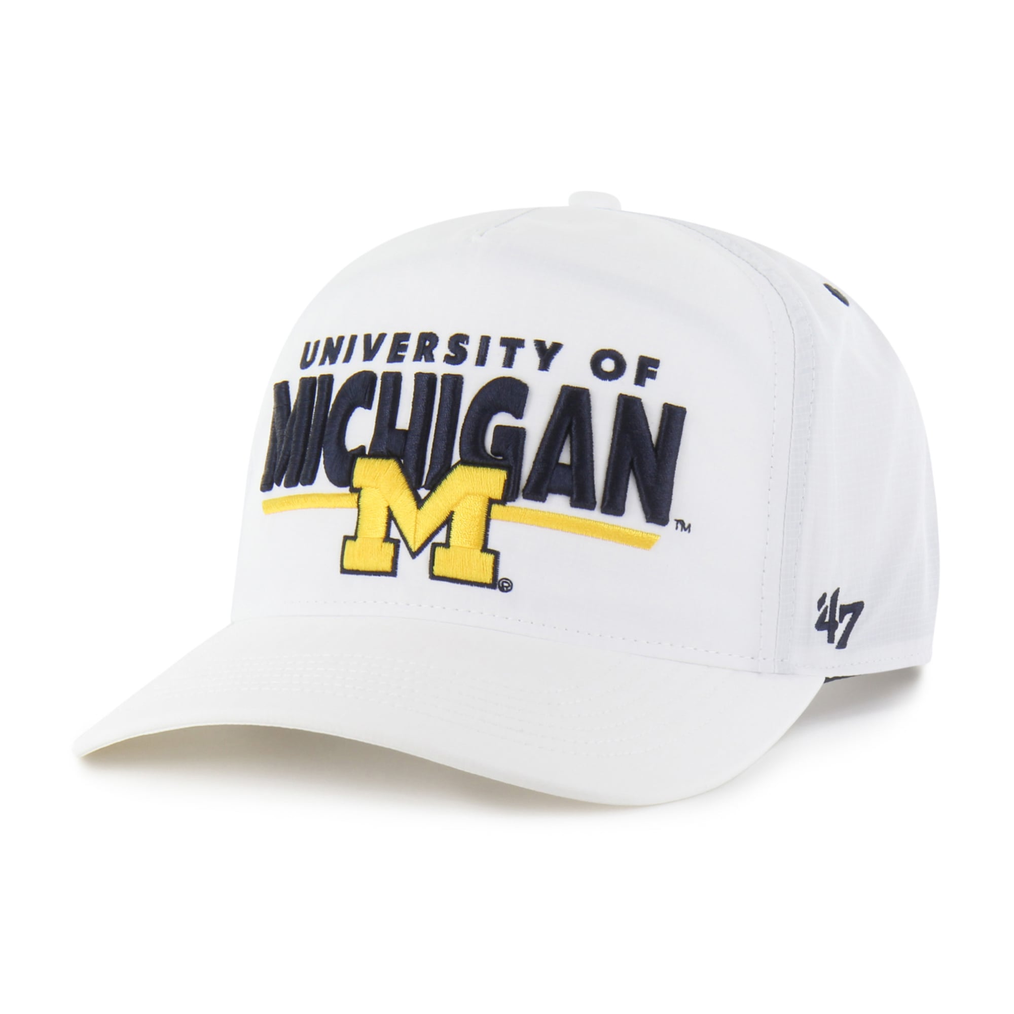 Unisex '47 White Michigan Wolverines brrr° Expressway Hitch Adjustable Hat