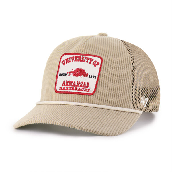 Unisex '47 Khaki Arkansas Razorbacks Cordlandia Hitch Adjustable Hat