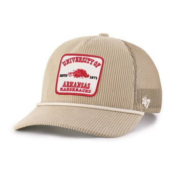 Unisex '47 Khaki Arkansas Razorbacks Cordlandia Hitch Adjustable Hat