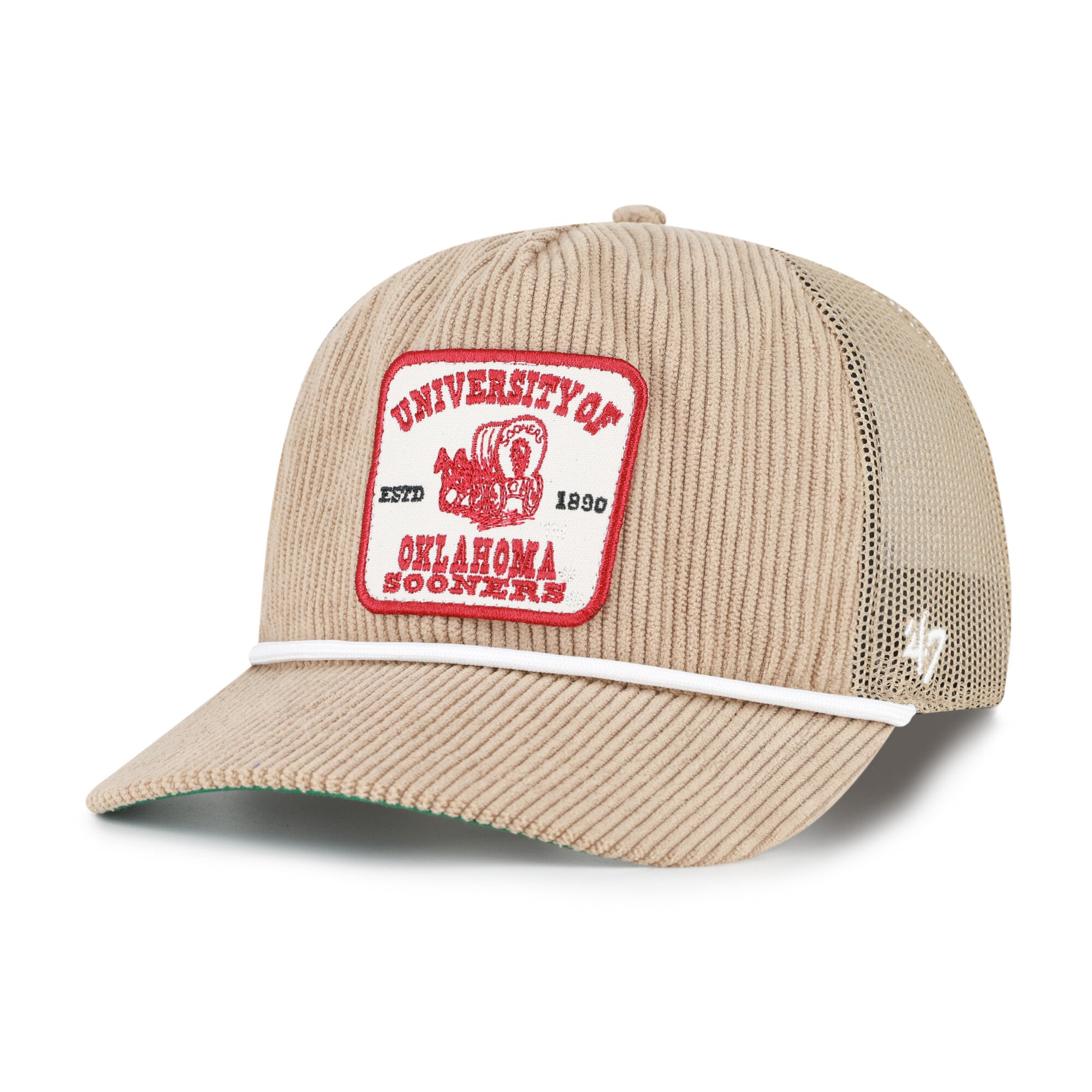 Unisex '47 Khaki Oklahoma Sooners Cordlandia Hitch Adjustable Hat