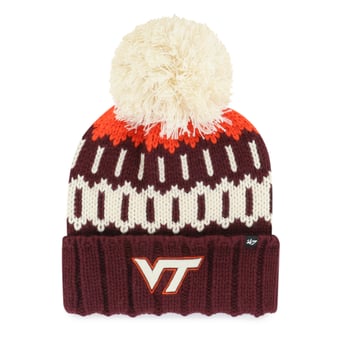 Unisex '47 Maroon Virginia Tech Hokies Seasonal Chainstitch Knit Hat with Pom