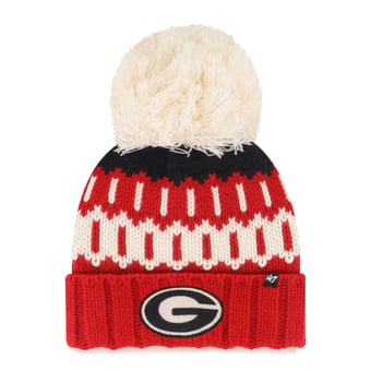 Unisex '47 Red Georgia Bulldogs Seasonal Chainstitch Knit Hat with Pom