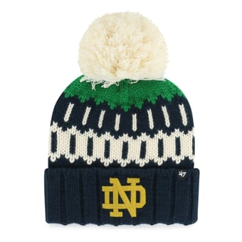 Unisex '47 Navy Notre Dame Fighting Irish Seasonal Chainstitch Knit Hat with Pom
