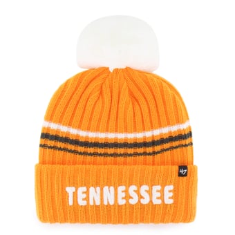 Women's '47  Tennessee Orange Tennessee Volunteers Seasonal Fuzzy Script Big Pom Knit Hat