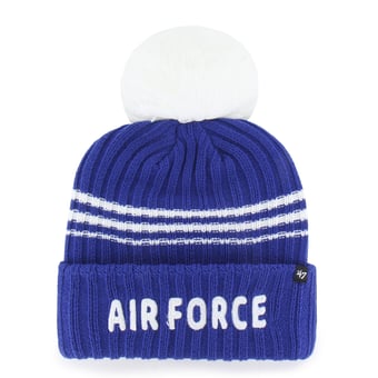 Women's '47  Royal Air Force Falcons Seasonal Fuzzy Script Big Pom Knit Hat