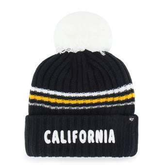 Women's '47  Navy Cal Bears Seasonal Fuzzy Script Big Pom Knit Hat