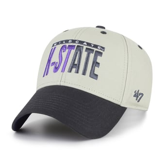 Unisex '47 Gray/Black Kansas State Wildcats Half Block Text MVP Adjustable Hat