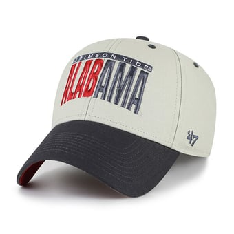 Unisex '47 Gray/Black Alabama Crimson Tide Half Block Text MVP Adjustable Hat