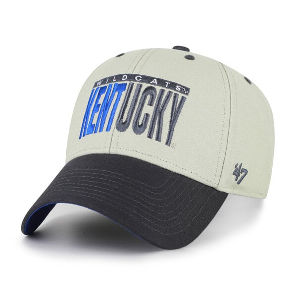 Unisex '47 Gray/Black Kentucky Wildcats Half Block Text MVP Adjustable Hat