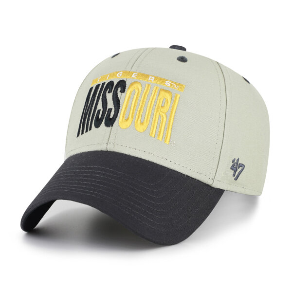 Unisex '47 Gray/Black Missouri Tigers Half Block Text MVP Adjustable Hat