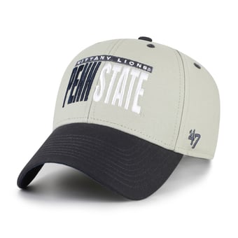 Unisex '47 Gray/Black Penn State Nittany Lions Half Block Text MVP Adjustable Hat